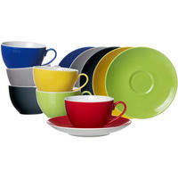 KAFFEETASSEN MIT UNTERTASSEN Doppio bunt 200 ml 6er Set - Multicolor, Keramik (0.2L) - Ritzenhoff Breker