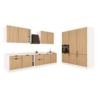 KÜCHENZEILE 315 x 180 cm - Sorento KS14-M315 - in Sonoma Eiche / Weiß - Weiß/Sonoma Eiche, Holz (495/247/58cm)