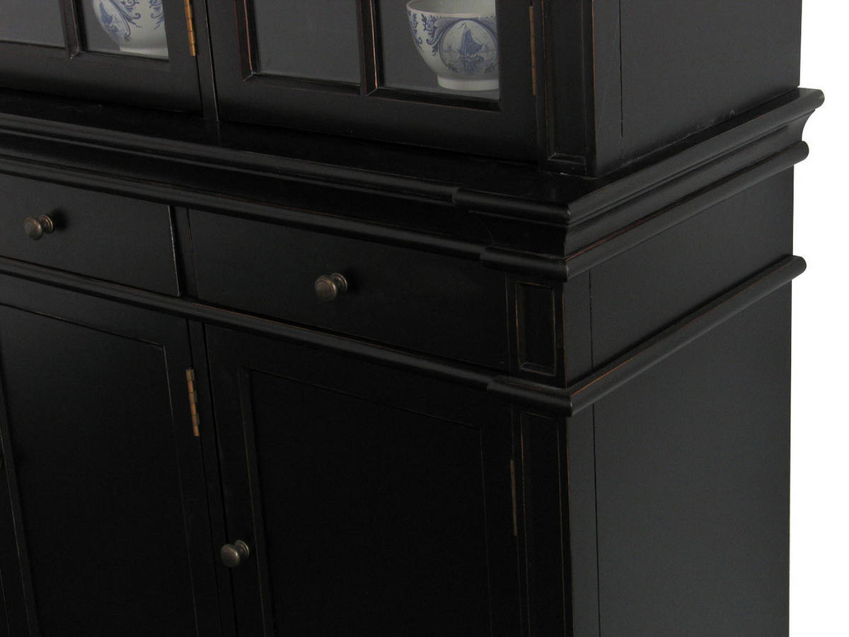BUFFET schwarz - Schwarz, Holzwerkstoff (142/200/45cm) - ebuy24
