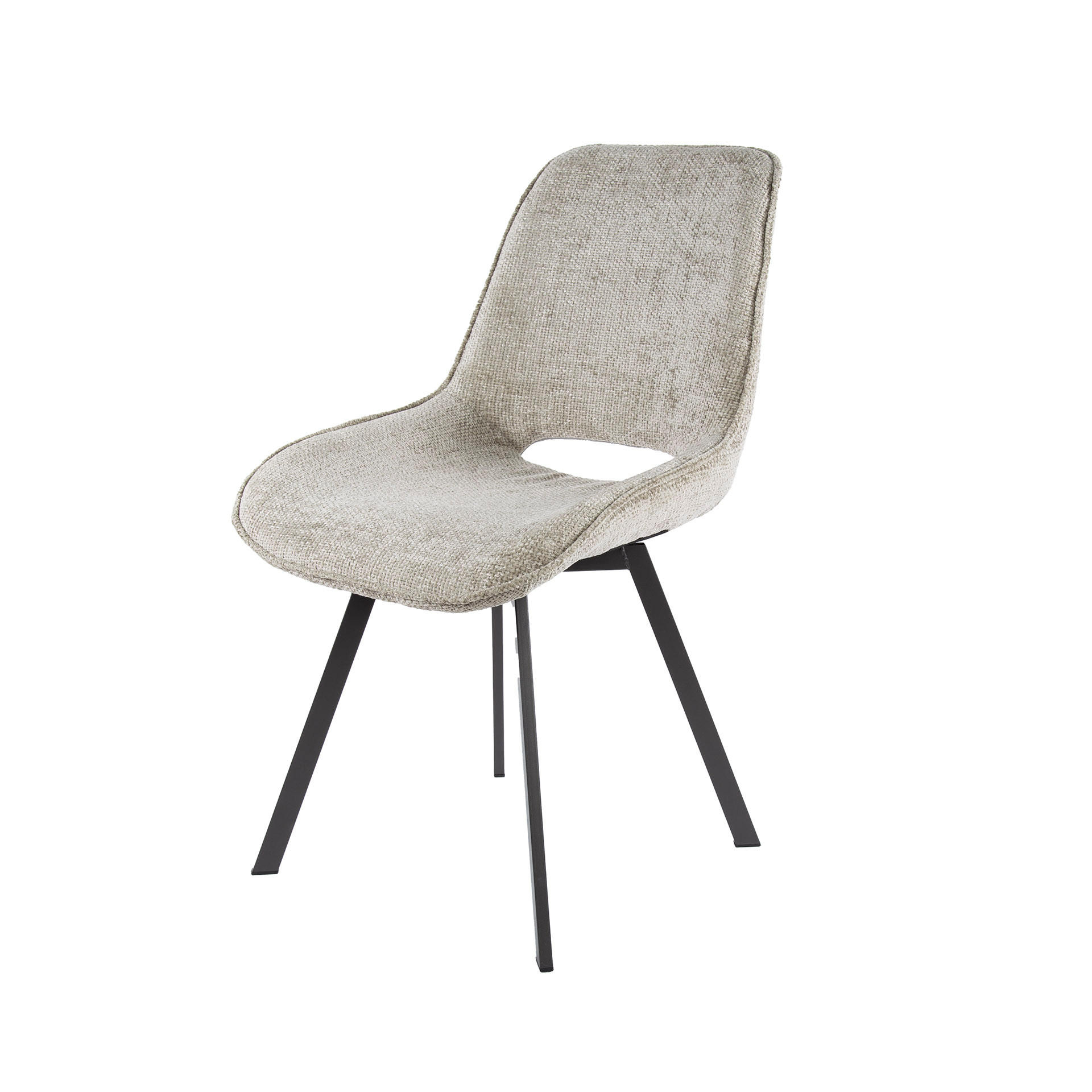 ESSZIMMERSTÜHLE Swivel Beige 62/51/87 cm - Braun, Textil (87/62/51cm) - Hoyz Collection