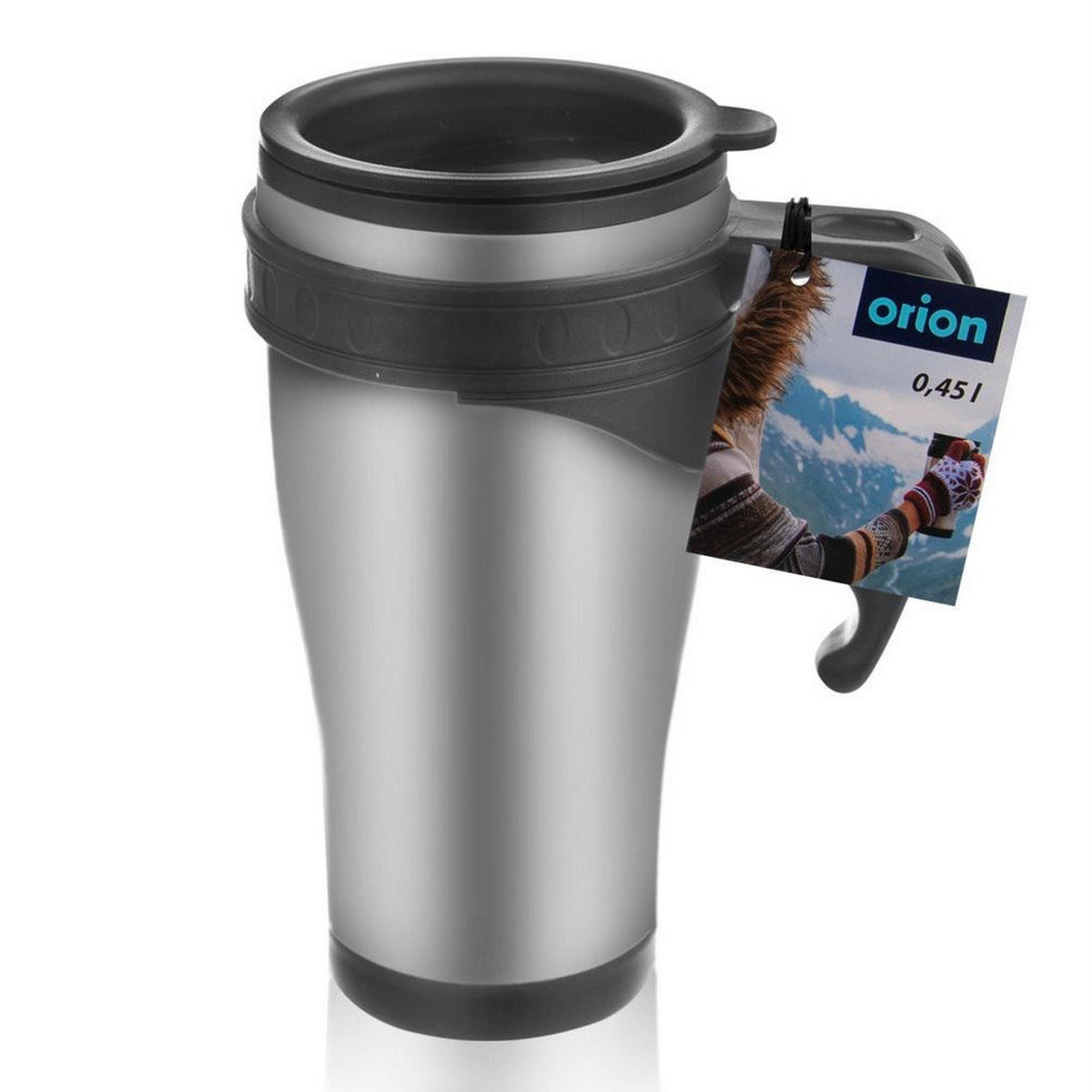 THERMOBECHER Edelstahl klassisch 450 ml Silber - Silberfarben, Metall (0.45L) - Orion 