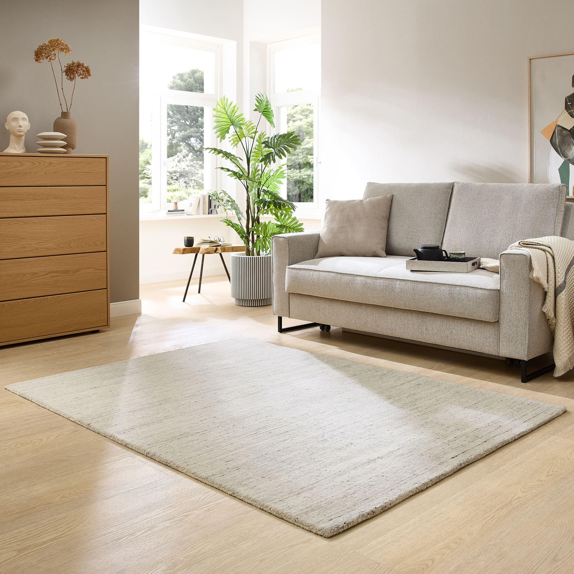 HANDWEBTEPPICH Pure 250x350 cm - Hellgrau, Textil (250/350cm) - THEKO