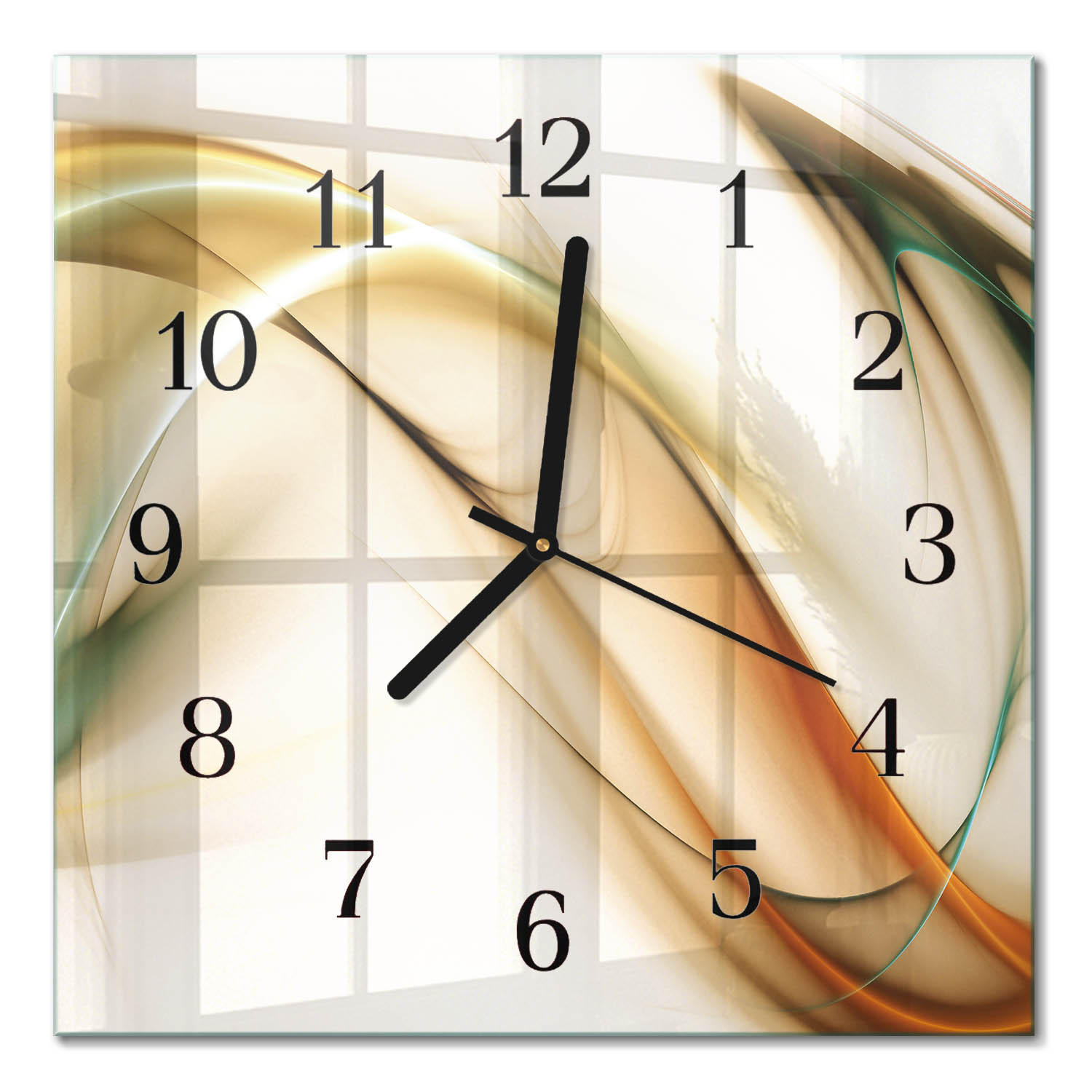 WANDUHR 30x30 cm - Abstraktion - Multicolor, Glas (30/30/0.4cm) - TULUP