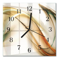 WANDUHR 30x30 cm - Abstraktion - Multicolor, Glas (30/30/0.4cm) - TULUP