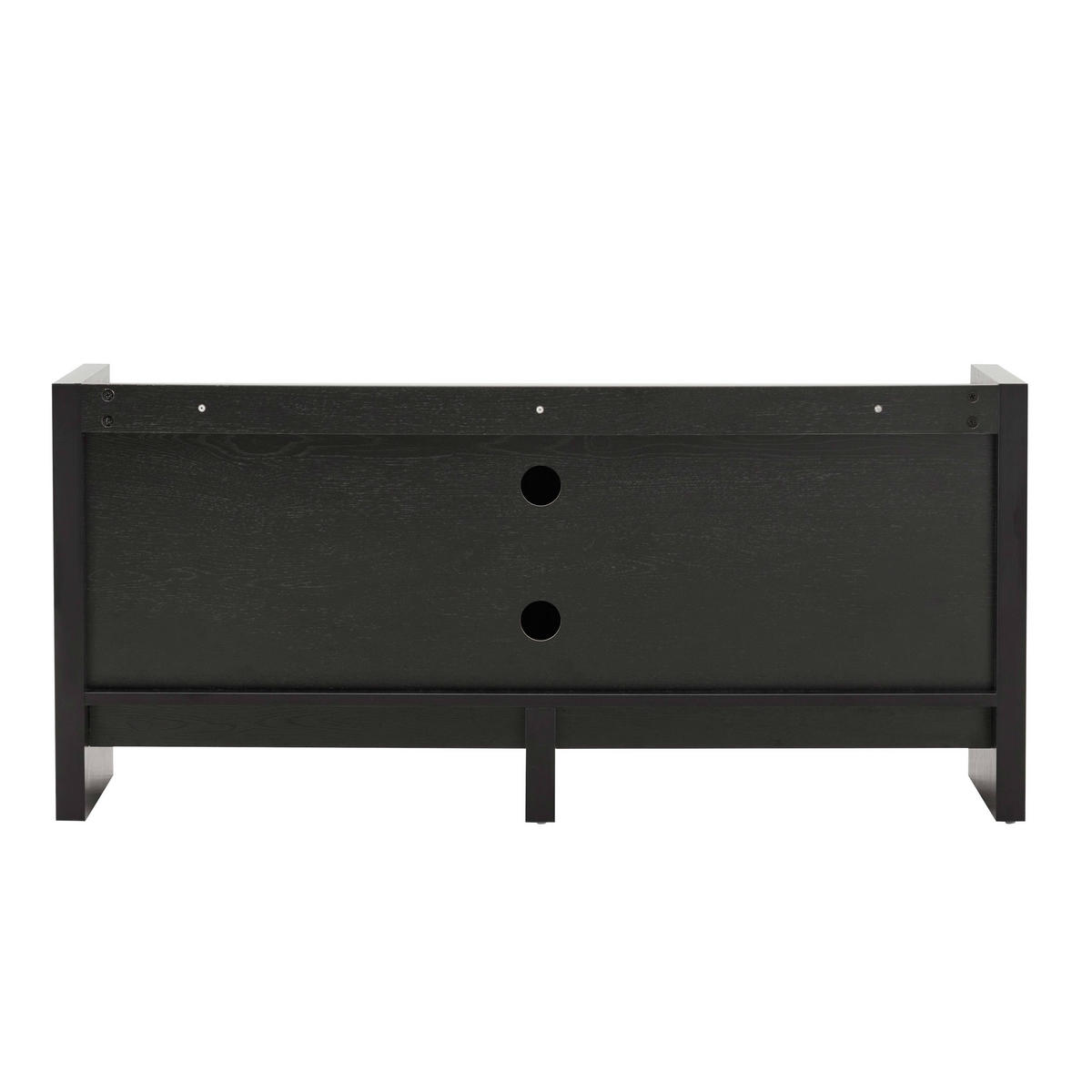 TV-SCHRANK 120 cm, schwarzes Holz - Schwarz, Holz (40/55/120cm) - Oviala