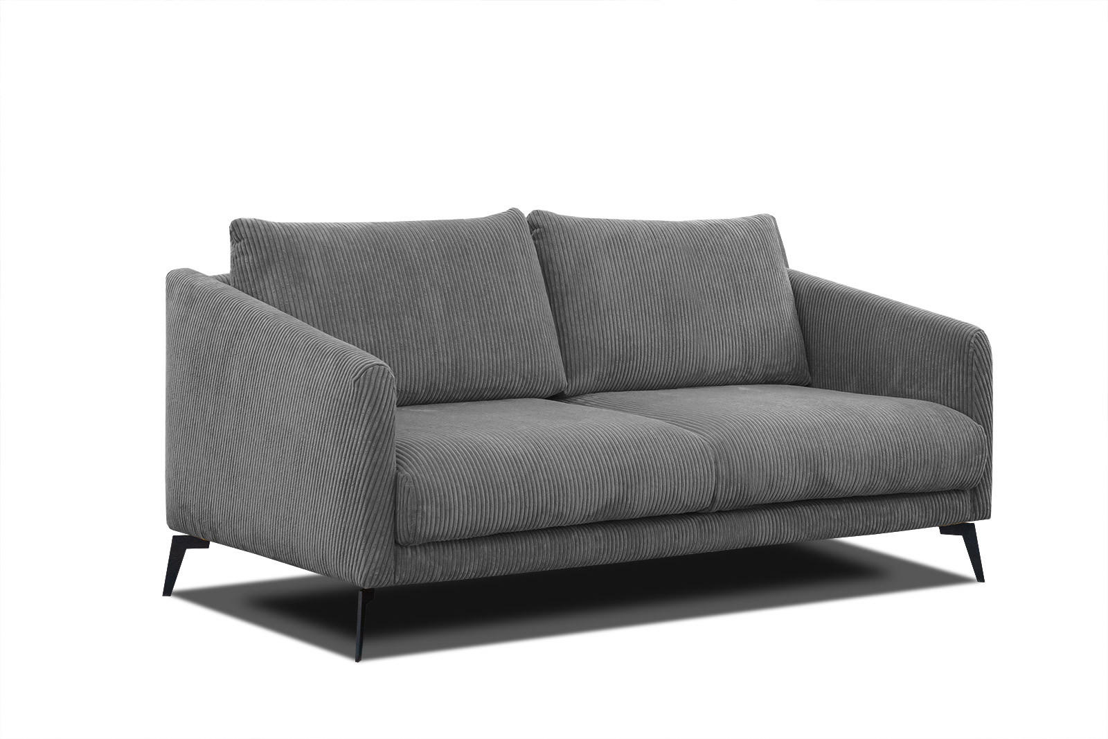 SOFA VILT 2,5-Sitzer, dunkelgrau - Dunkelgrau/Schwarz, Holzwerkstoff/Kunststoff (202/89/94cm) - Courtois Laville
