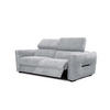 SOFA CALVERA 3-Sitzer mit 1 Relaxfunktion, hellgrau - Hellgrau, Holzwerkstoff/Textil (204/79/106cm) - Courtois Laville