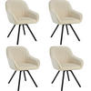 ARMLEHNSTUHL drehbarer 4er Set Snug 58 x 58 x 82 cm creme - Creme, Textil (58/82/58cm) - tectake