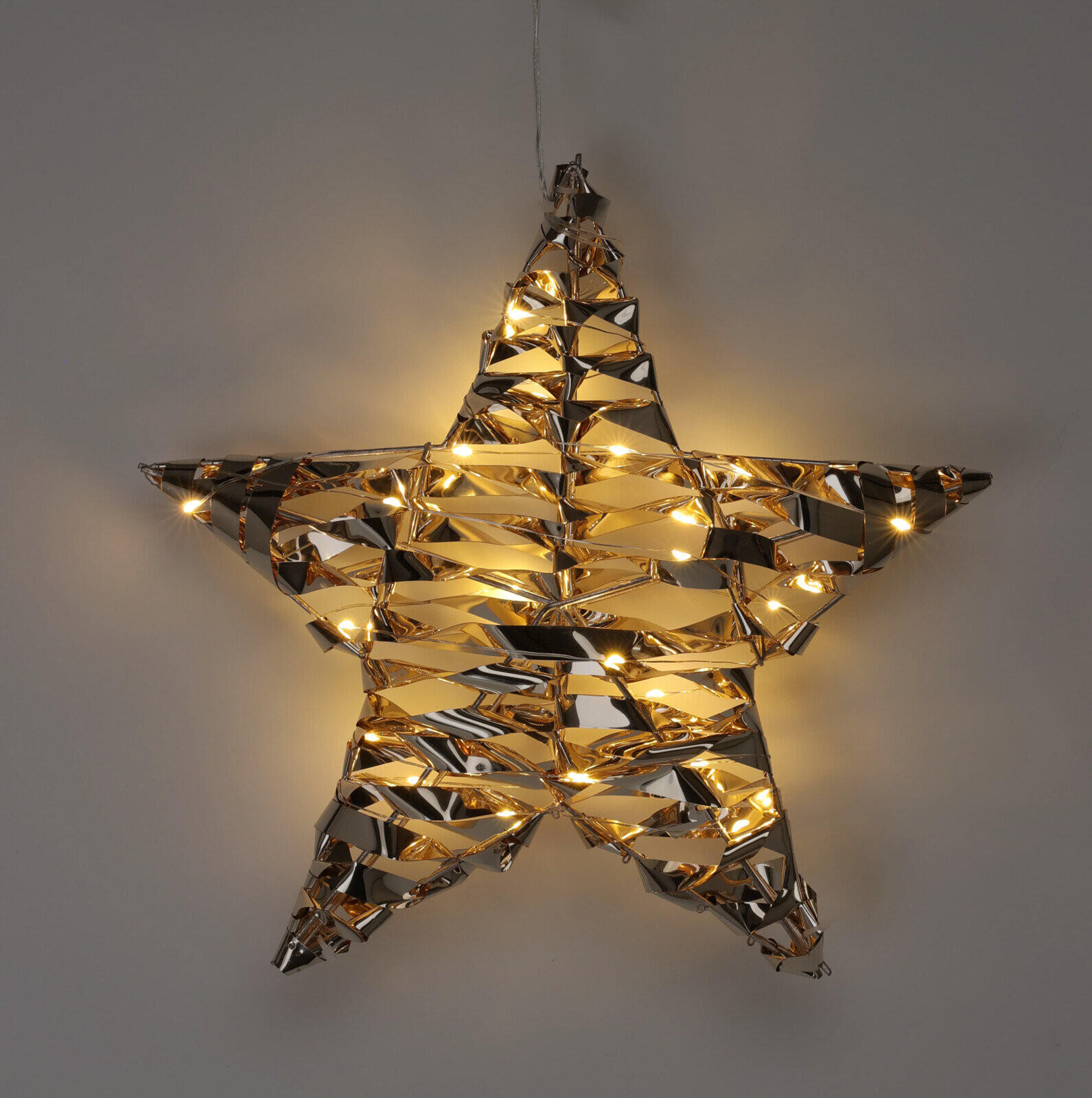 LICHTDEKORATION Stern 30 cm - Goldfarben, Kunststoff (8/30/30cm) - Home Styling Collection