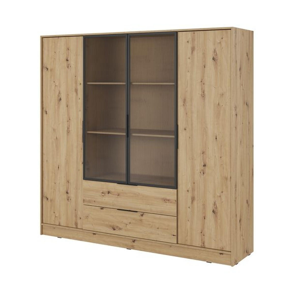 KLEIDERSCHRANK – 206 cm – Kelly – Eiche – KS-GEN0269 - Eiche Artisan, Holzwerkstoff (206/200/51cm) - hi-markt