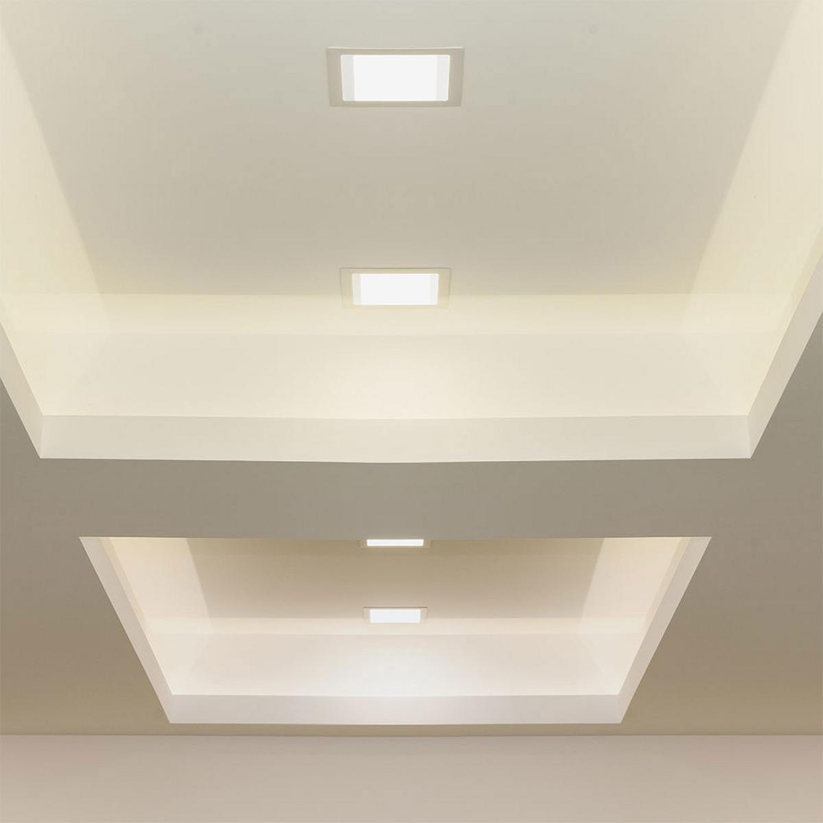 LED EINBAU PANEL Aluminium Weiß - Weiß, Metall (8.4/8.4/1.2cm)