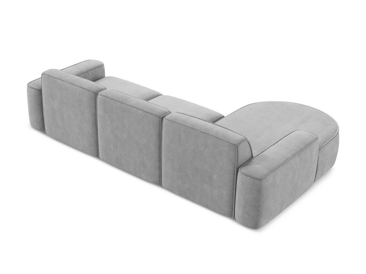 POUF Chenille Stoff Beige - Hellbraun/Schwarz, Holzwerkstoff/Kunststoff (94/40/89cm) - Makamii