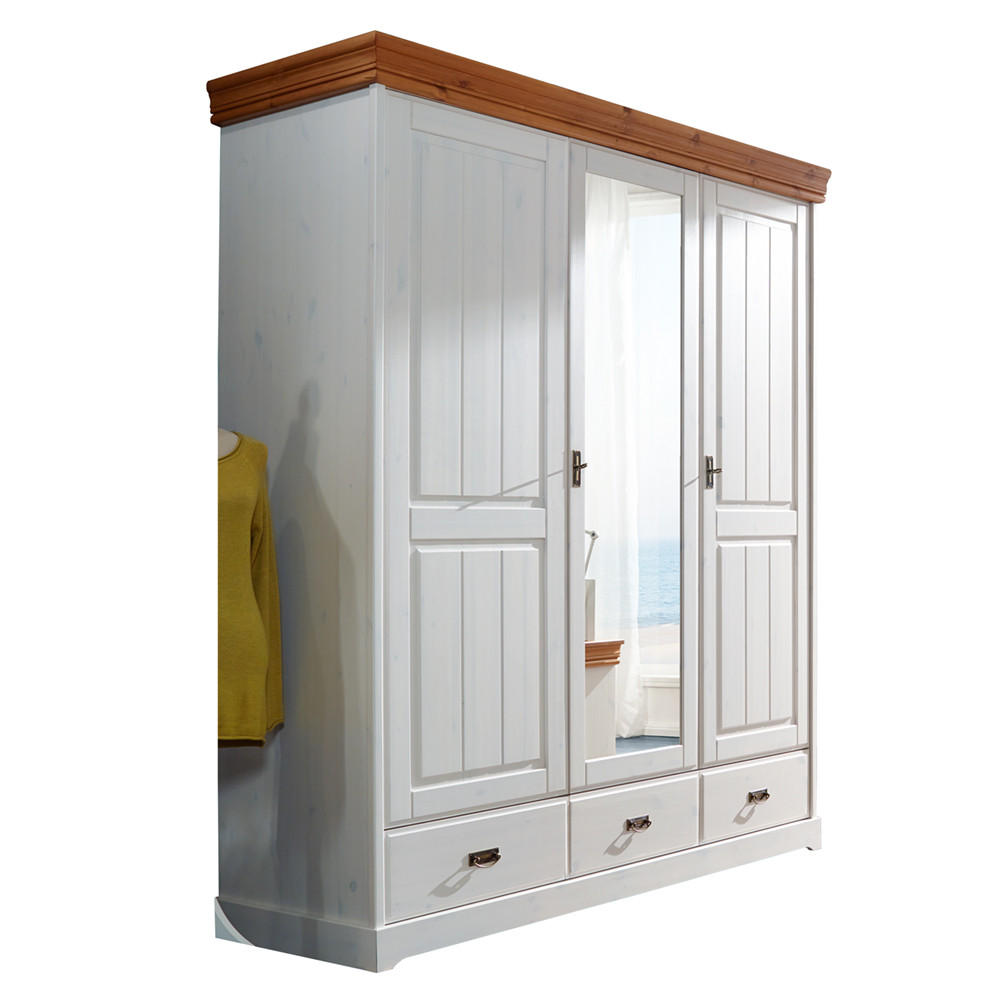 KLEIDERSCHRANK Savona-69 - Weiß, Holz (192/217/62cm) - Lomado