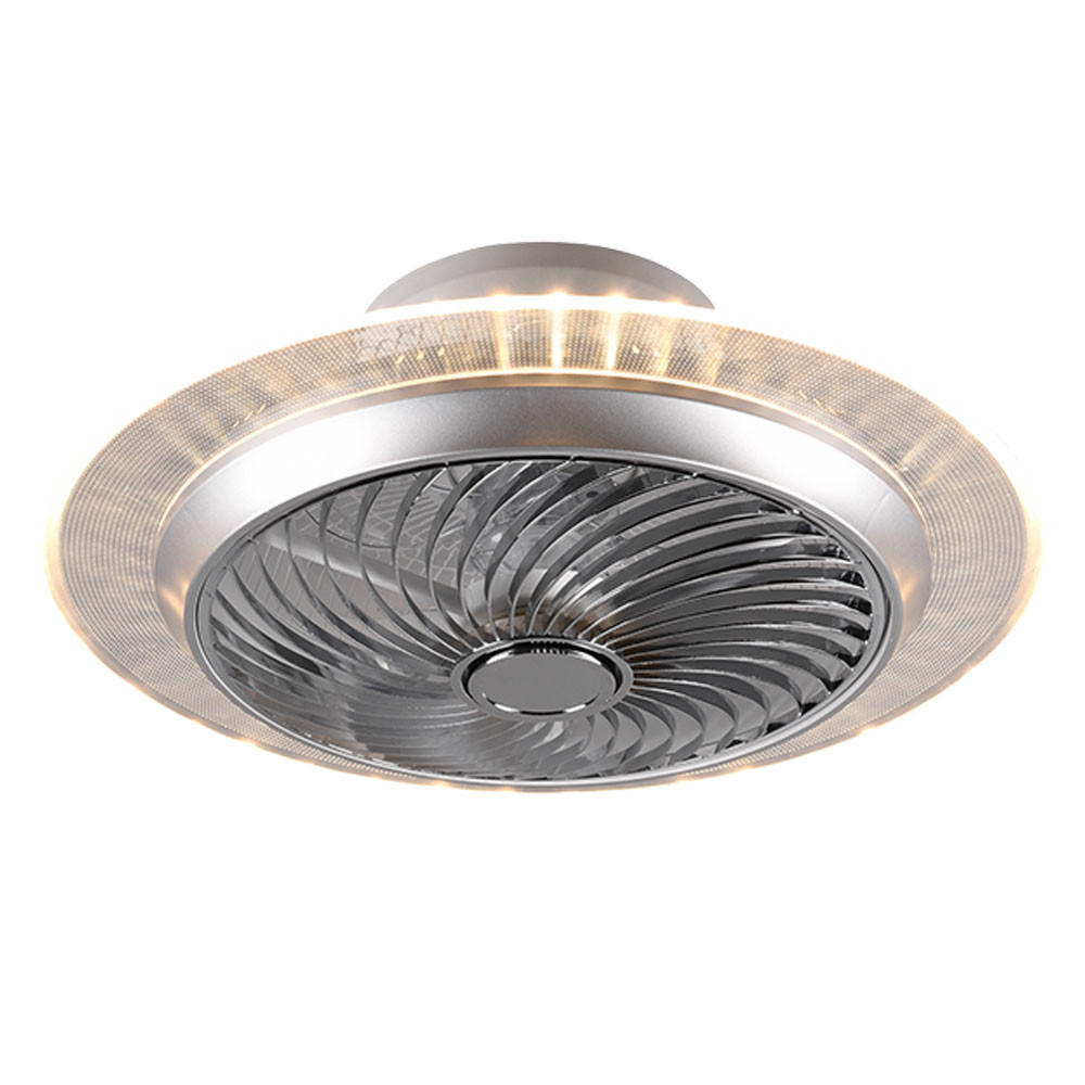 LED DECKENLEUCHTE NARVIK Silber Chrom - Silberfarben, Metall (55/55/22cm)