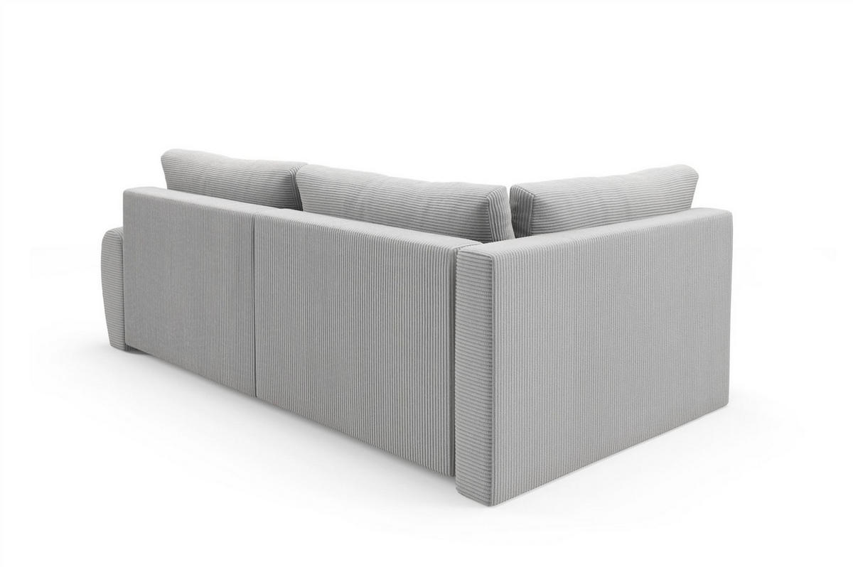 ECKSOFA Galan Mini Mit Schlaffunktion - Weiß, Holzwerkstoff/Textil (241/153cm) - Fun Möbel