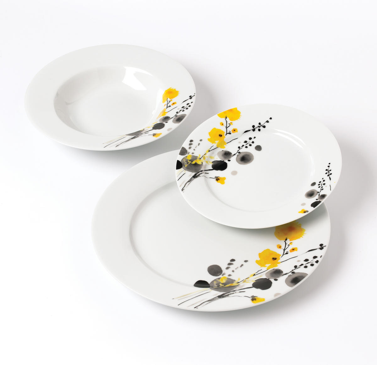 TELLERSET Lea Gelb 27/27/2.5 cm Porzellan - Gelb, Keramik (27/2.5/27cm) - Mondex