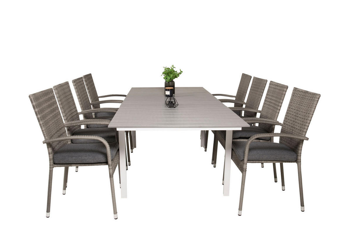 GARTENTISCHGRUPPE Grau - Grau, Holzwerkstoff - ebuy24