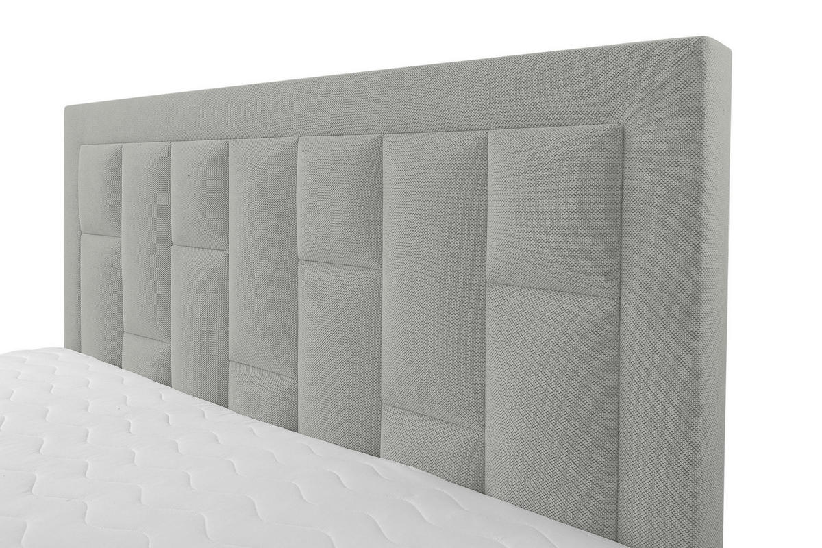 POLSTERBETT VENEZIA mit Kopfteil, 160 x200 cm, Doppelbett mit Bettkasten und Lattenrost aus Strukturstoff, Velourstoff, Frabe: Grau - Grau, Holz/Kunststoff (160/200cm) - VENASI MÖBEL