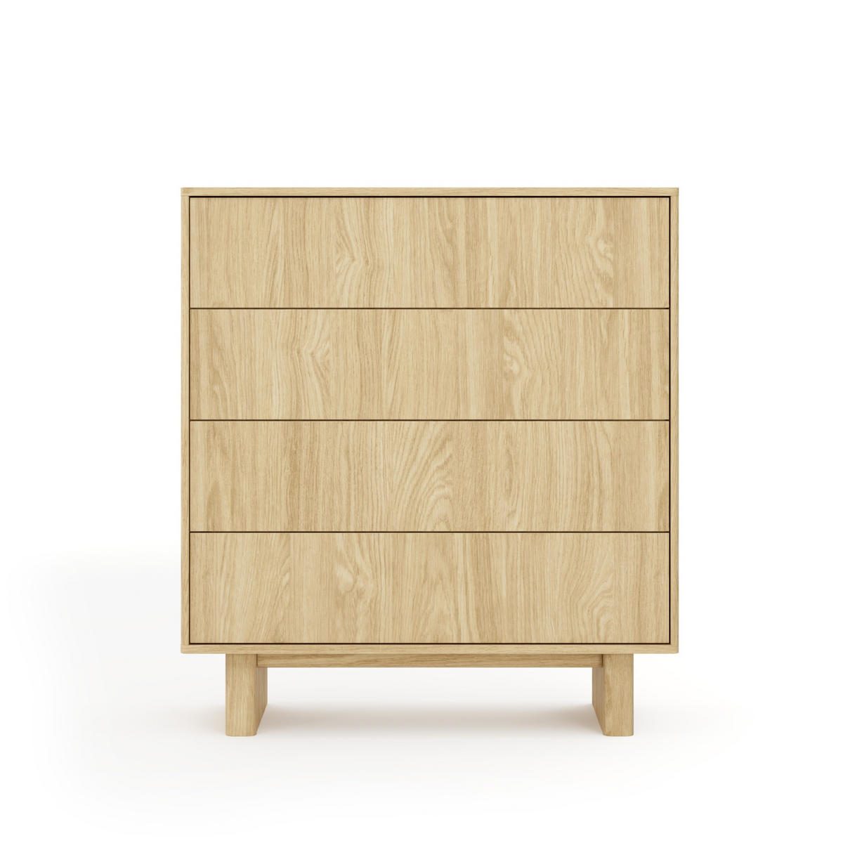 KOMMODE TRAVE 93,5/103,5/38,1cm mit 4 Schubladen Türen Eichefarben - Eichefarben, Holzwerkstoff (93.5/103.5/38.1cm) - MASSENO