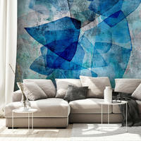 SELBSTKLEBENDE FOTOTAPETE 392/280 cm - Blau/Grau, Kunststoff/Textil (392/1cm) - KUNSTLOFT