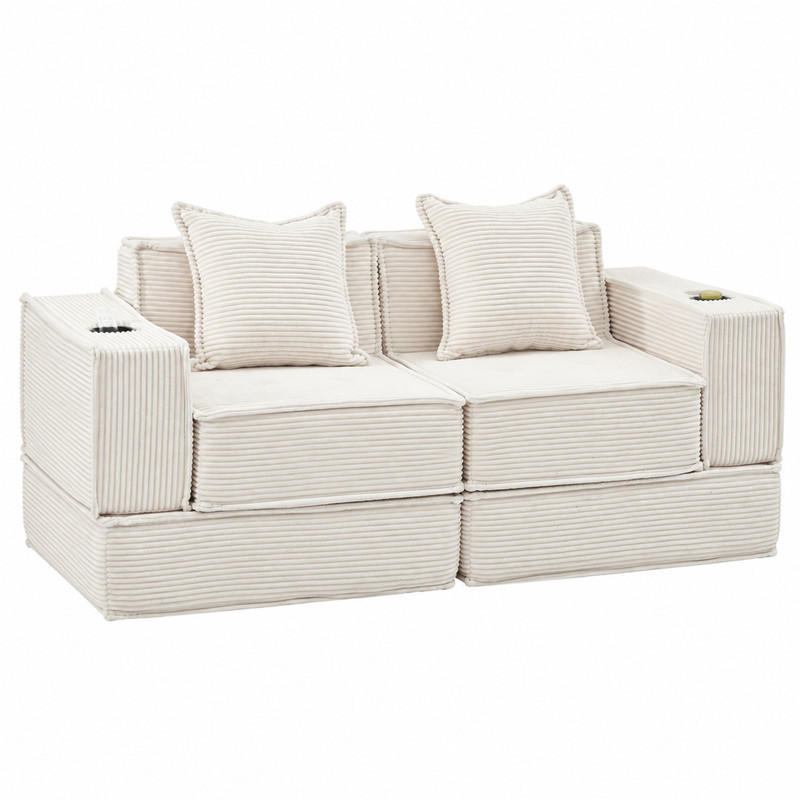 Meubliv Sofa Beige 78x66x162 cm