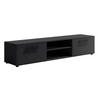 TV-SCHRANK Modena 190 cm mit Türen und Regalen in Schwarz - Schwarz, Holzwerkstoff/Kunststoff (190/38/40cm) - Ravio