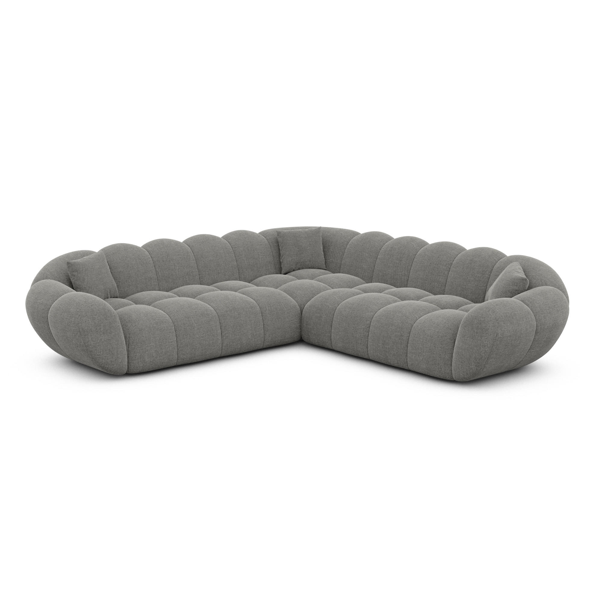 Varoyal Ecksofa Grau 258x258 cm