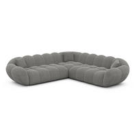 ECKSOFA Liva Grau Strukturstoff - Grau, Textil (258/258cm) - VAROYAL