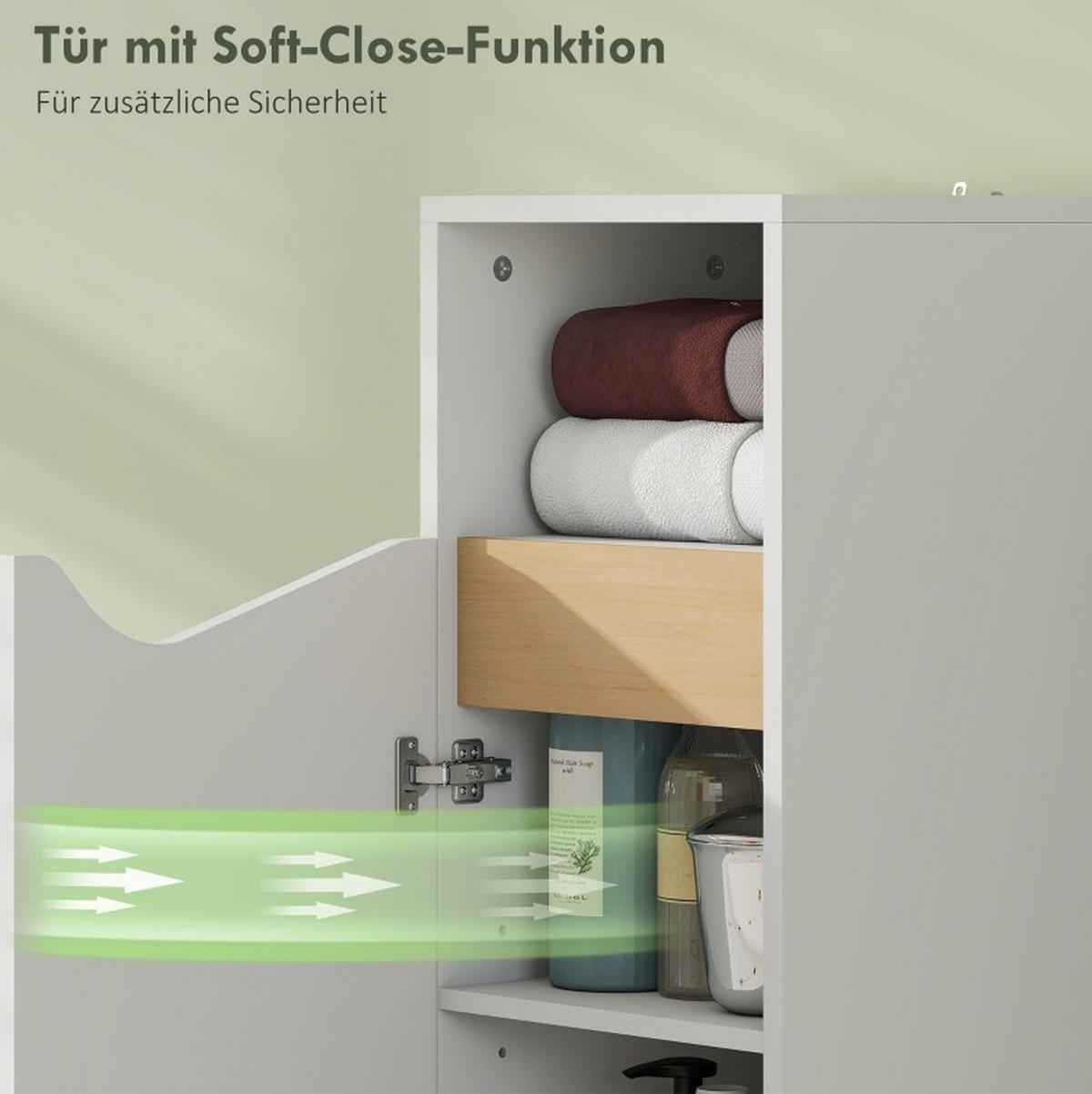 BADSCHRANK mit offenem Fach 30 x 30 x 71,5 cm Weiß - Weiß, Holzwerkstoff (30/71.5/30cm) - Beauniv