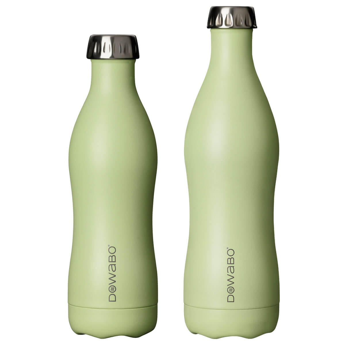 ISOLIERFLASCHE Dowabo - Pastellgrün, Metall (0.75L) - Dowabo