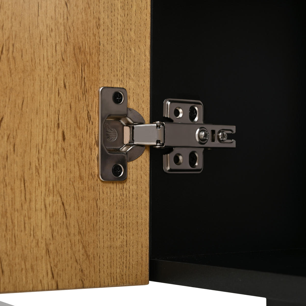 SIDEBOARD 160cm in Schwarz & Eiche-Optik - Walnussfarben, Holzwerkstoff (160/72/40cm) - Urban Meuble
