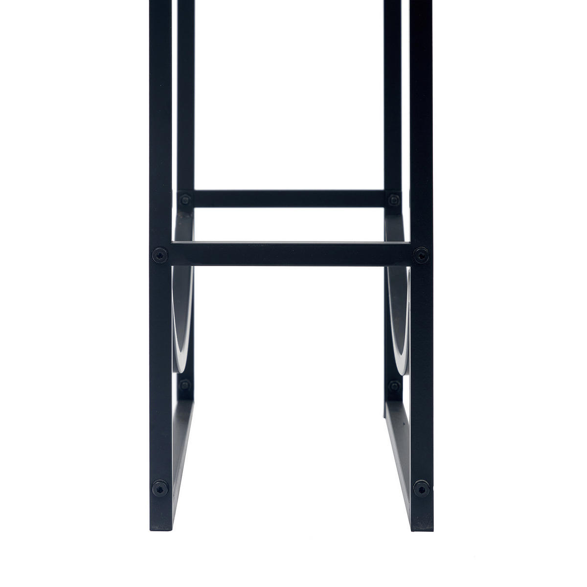 FEUERHOLZ-REGAL - Metall - Schwarz - Schwarz, Metall (46/75/20cm) - home24