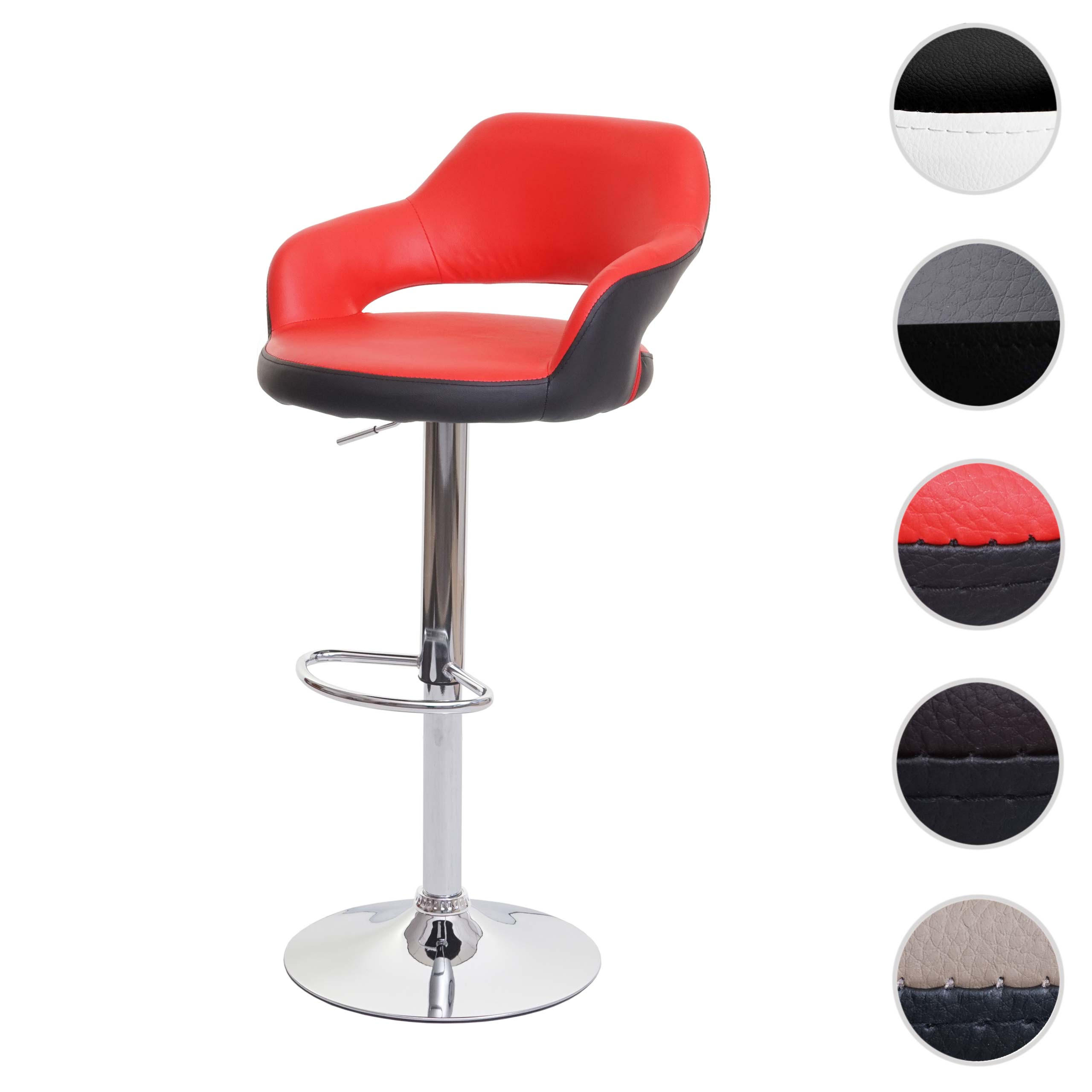 BARHOCKER Rot, Schwarz - Rot/Schwarz, Textil (51/105/55cm) - MCW