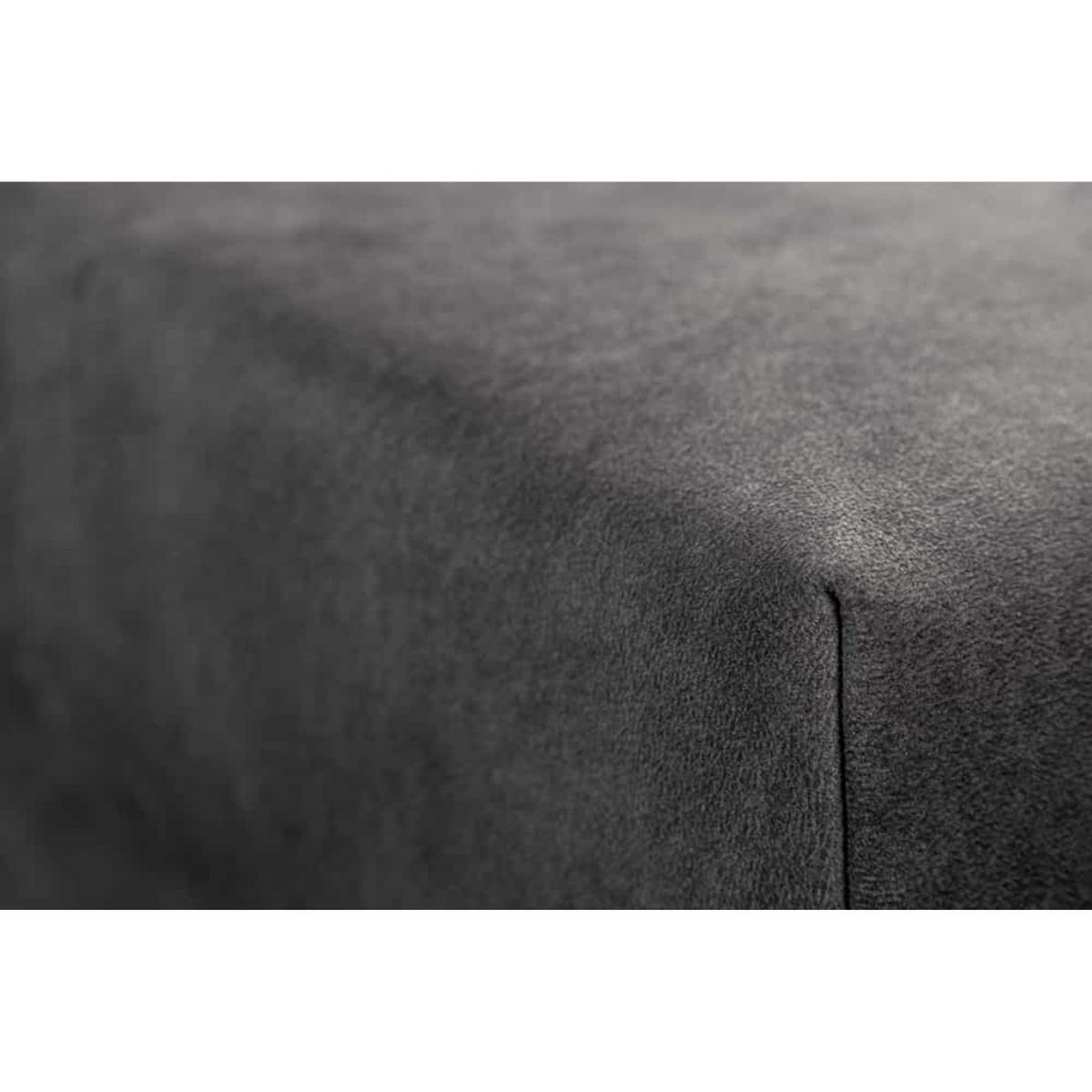 XXL WOHNLANDSCHAFT INKL. HOCKER KENT Samt Grau 305 cm - Silberfarben/Grau, Kunststoff/Textil (305/85/185cm) - riess-ambiente