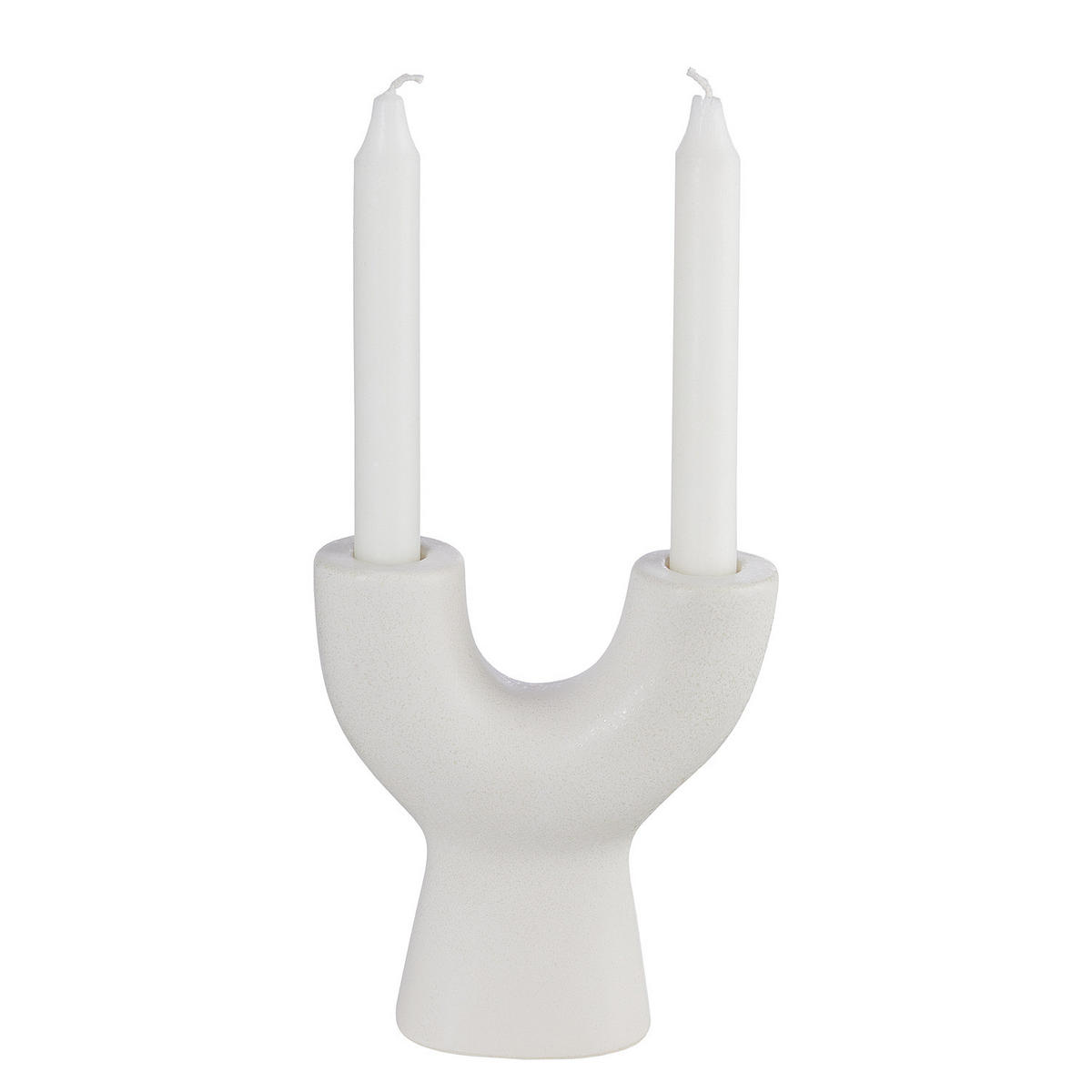 KERZENHALTER Twin - Creme, Keramik (4.7/15/15cm) - Butlers