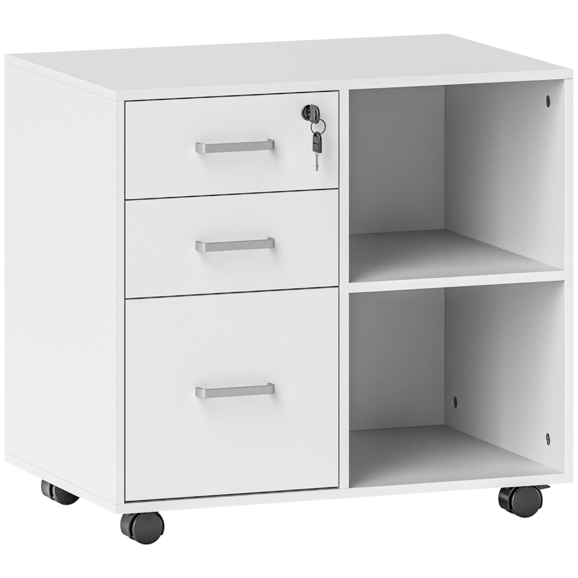 ROLLCONTAINER DE-14500 Weiß - Weiß, Holzwerkstoff (40/56/60cm) - ComfortXL