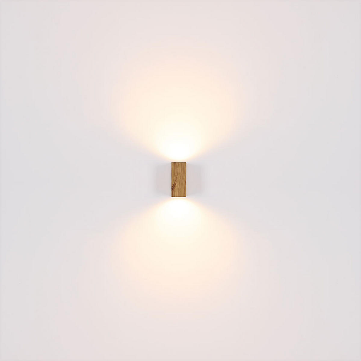 WANDLEUCHTE Veronika Aluminium Holzoptik Braun - Braun, Glas (6.8/15/9.2cm) - Globo Lighting