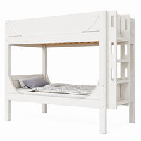 ETAGENBETT trennbar 90x200 cm mit flexibler Leiter Weiß - Weiß, Metall (90/200cm) - Meubliv