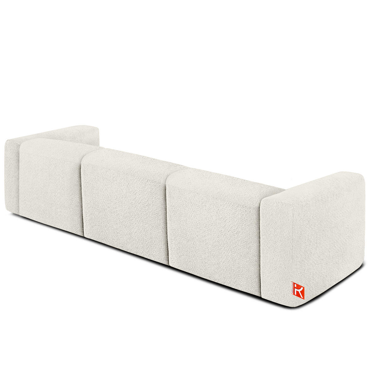 3-SITZER SOFA BUFFO, Weiß - Weiß, Holz/Holzwerkstoff (290/73/96cm) - KONSIMO®