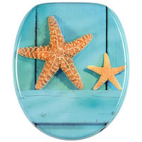 WC-SITZ mit Absenkautomatik Starfish - Türkis, Holzwerkstoff (38/6/47cm) - Sanilo