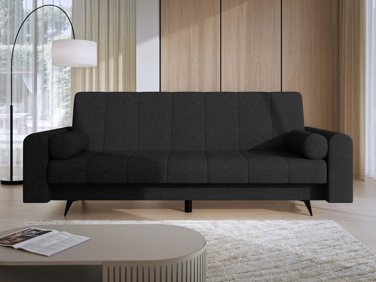 SCHLAFSOFA Zuri - Schwarz, Holz/Textil (240/93/91cm) - MIRJAN24