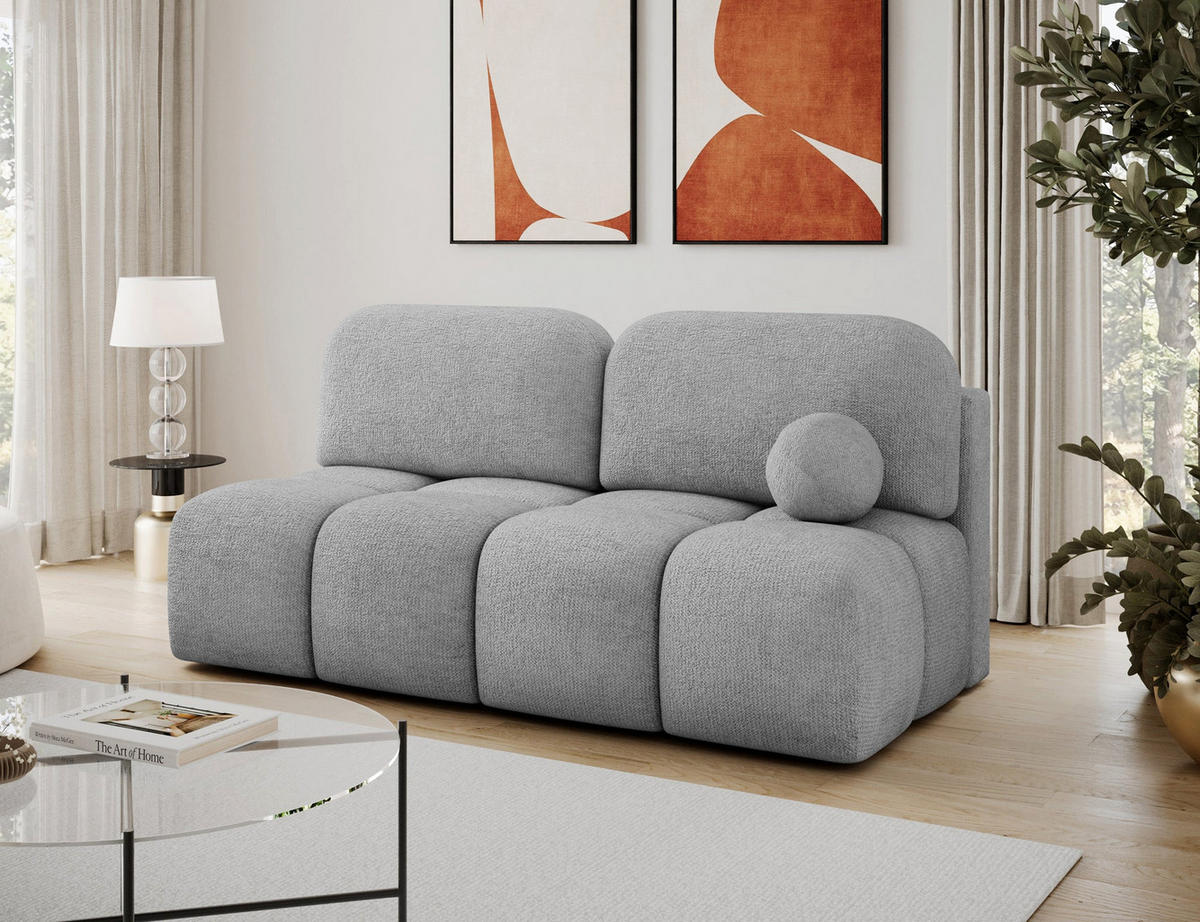 SCHLAFSOFA Nuwia mit Schlaffunktion und Bettkasten – Modernes Designsofa mit Schlafauszug und dekorativer Steppung - Grau, Kunststoff (200/102/100cm) - Wohnideebilder