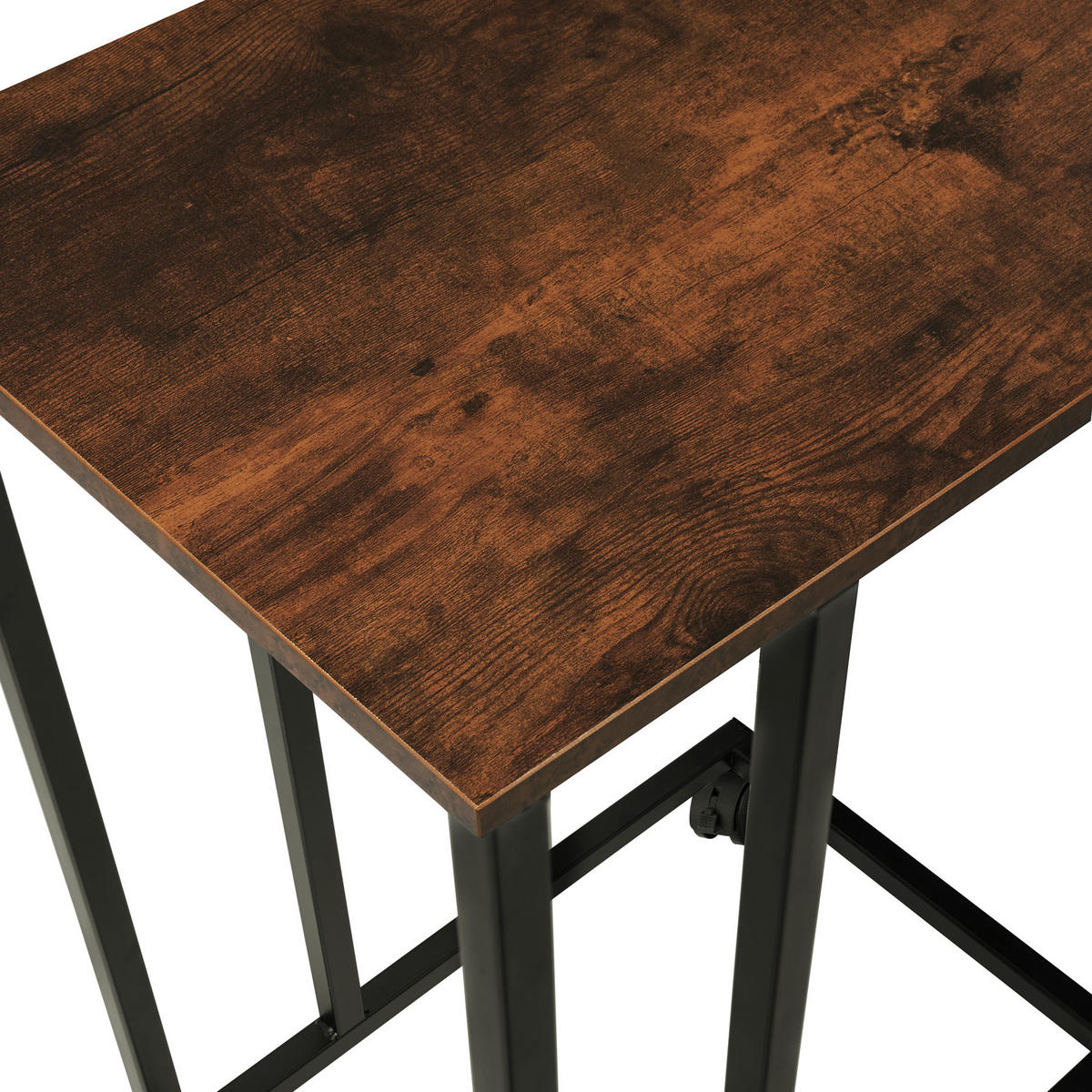 BEISTELLTISCH Luton,48 x 35 x 70 cm,Industrial Holz dunkel, rustikal - Rostfarben, Holz (48/35/70cm) - tectake