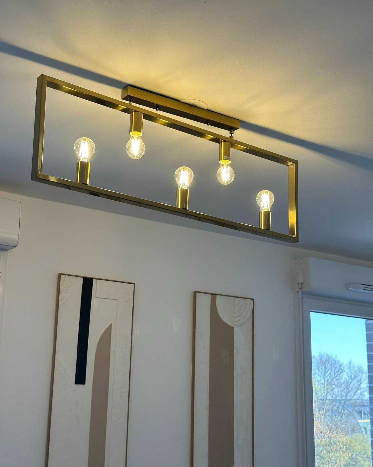 HÄNGELEUCHTE Bayas 4/100/127 cm - Messingfarben, Metall (4/100/127cm) - Beliani