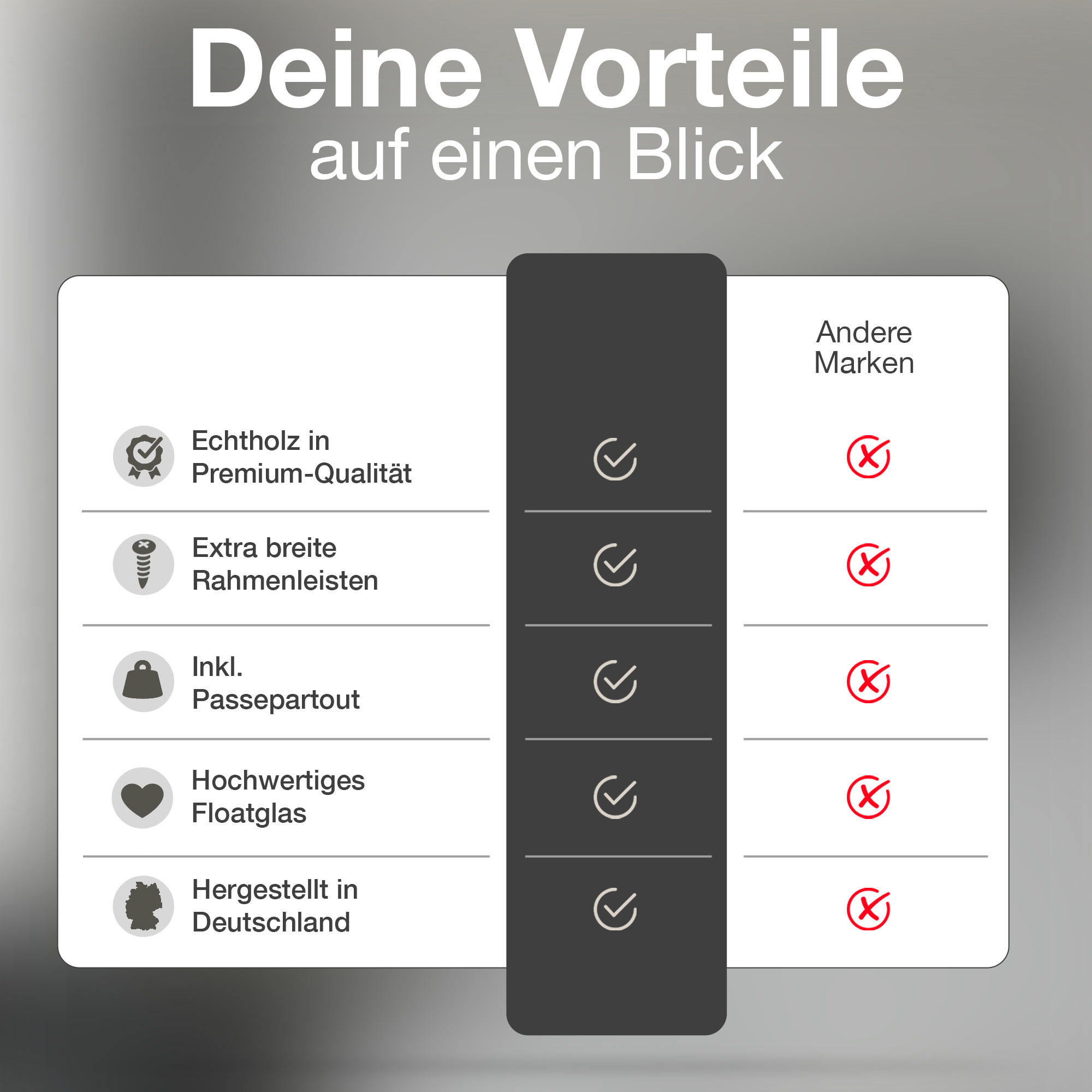 Thumbnail - K-Möbel Vinyl, Flieder, Holz, Rechteckig, 40x40 cm, Bilder und Zubehör, Bilderrahmen, Bilderrahmen Holz