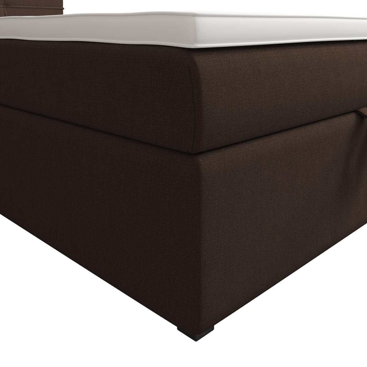 BOXBETT FADO 1 90x200, mit Matratze H3 und Topper, Cosmic 800 - Dunkelbraun, Holz/Kunststoff (90/200cm) - Bedante