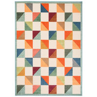 TEPPICH In-Outdoor Bunte Abstract, Kühlergrill - Kurzflor Rechteckig - 140 x 200 cm - Multicolor/Creme, Textil (140/200cm) - Mazovia