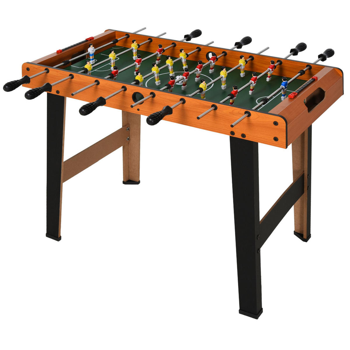 TISCHKICKER DE-10686 mit Edelstahlstangen & kompakten Maßen Schwarz - Naturfarben, Holzwerkstoff (40/84.5cm) - ComfortXL
