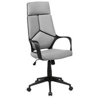 BÜROSTUHL Polyester Schwarz/Grau Delight - Schwarz, Kunststoff/Textil (64/116/64cm) - Beliani