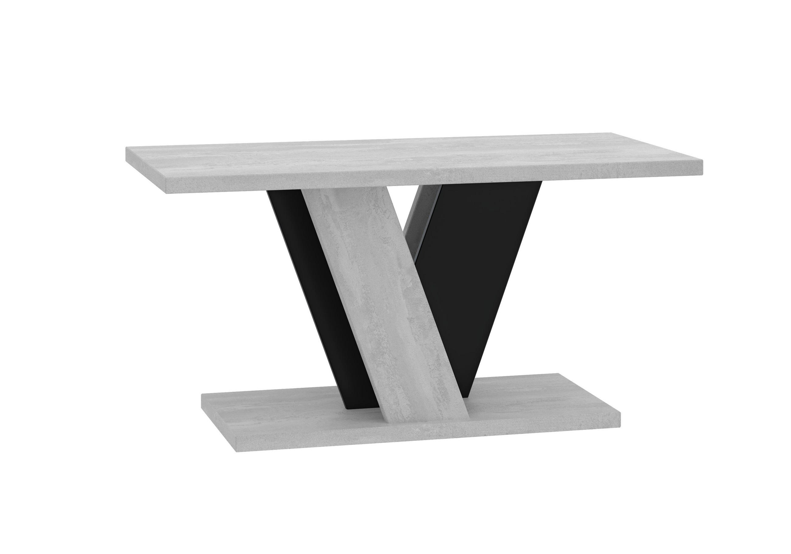 COUCHTISCH 110 cm Betongrau mix Schwarz - Schwarz, Holzwerkstoff (70/110/60cm) - Home Collective
